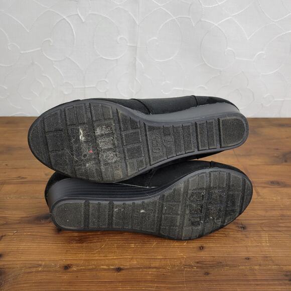 Mia Amore Sarah Womens Ankle Boots 7 Black Lace Up Suede Wedge Almond Toe NEW - Picture 5 of 6